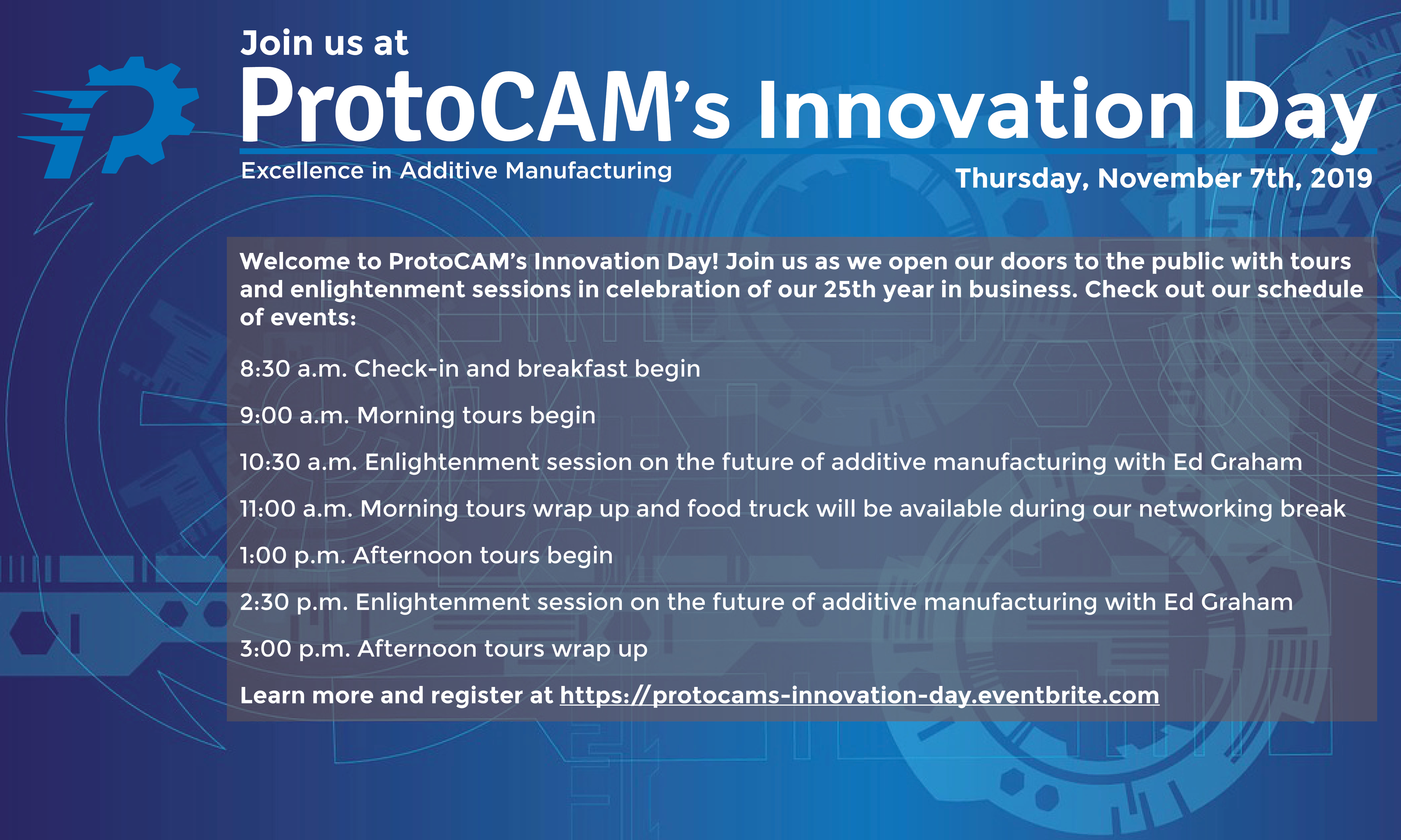 ProtoCAMs Innovation Day Schedule 2019 edit